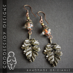 Frost Leaf Brass Earrings