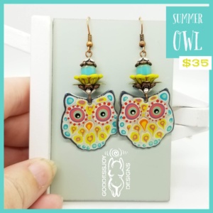 Summer Owl Earrings