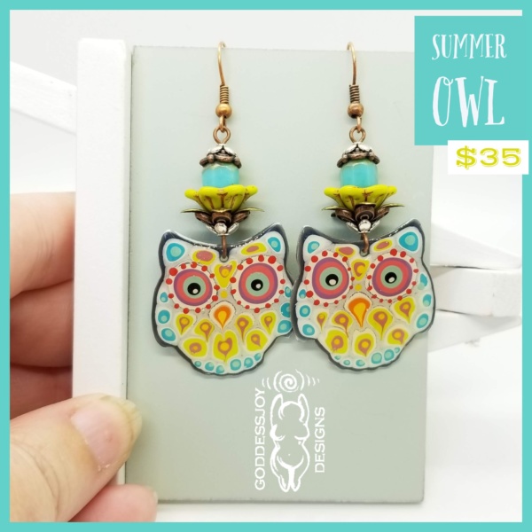 Summer Owl Earrings